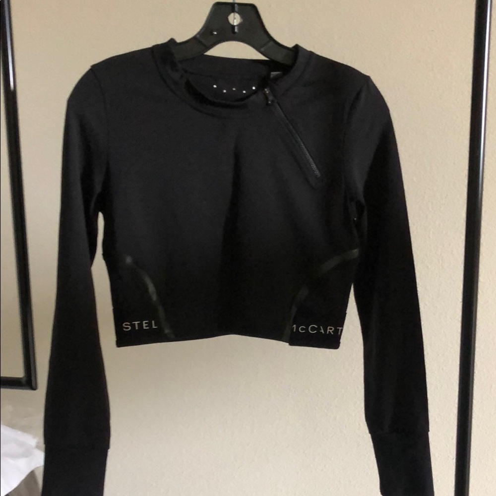 Black Long Sleeve Fitted Crop Bodysuit